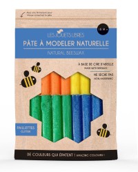 Pâte à modeler cire d'abeille - 4 couleurs pailletées