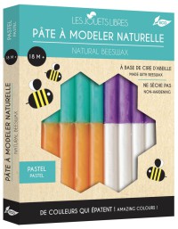 Pâte à modeler cire d'abeille - 4 couleurs pastel Pâte à modeler cire d'abeille - 4 couleurs pastel