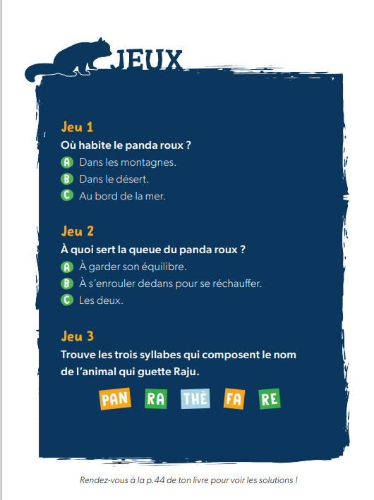 ATTENTION, PETIT PANDA ROUX ! DEFIS NATURE