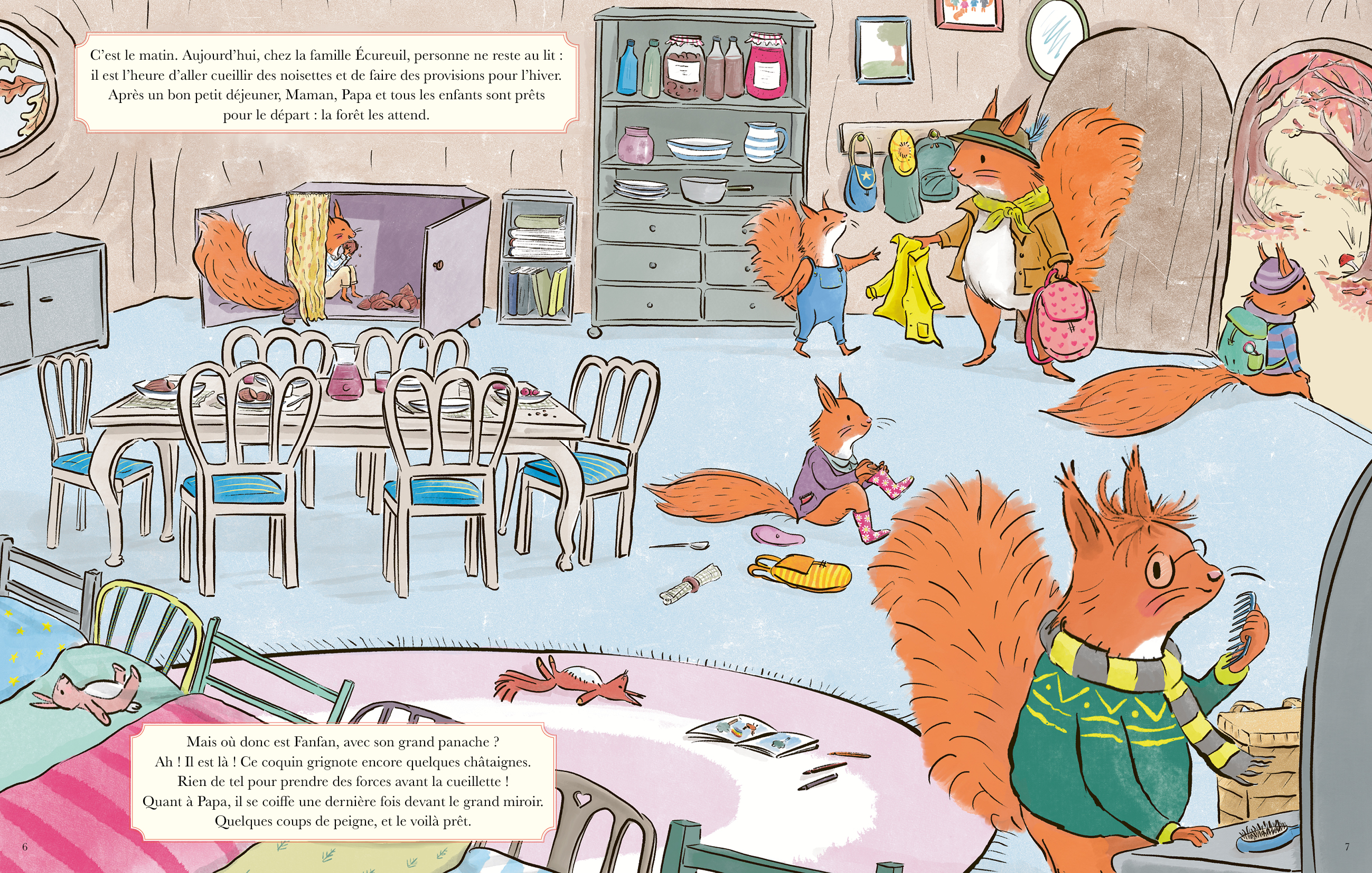 LA GRANDE CUEILLETTE DE LA FAMILLE ECUREUIL
