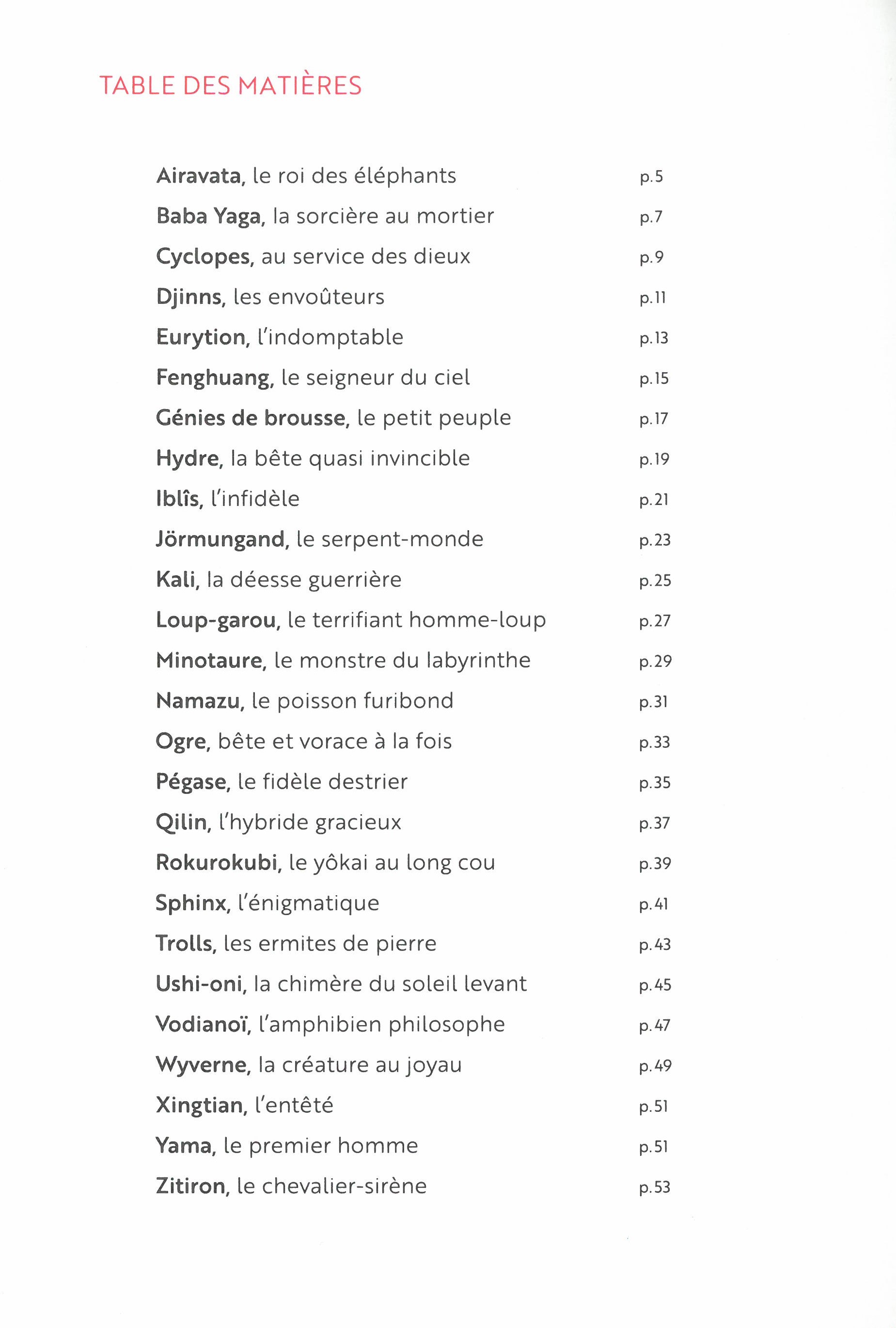 CREATURES : ABECEDAIRE DES MYTHOLOGIES DU MONDE