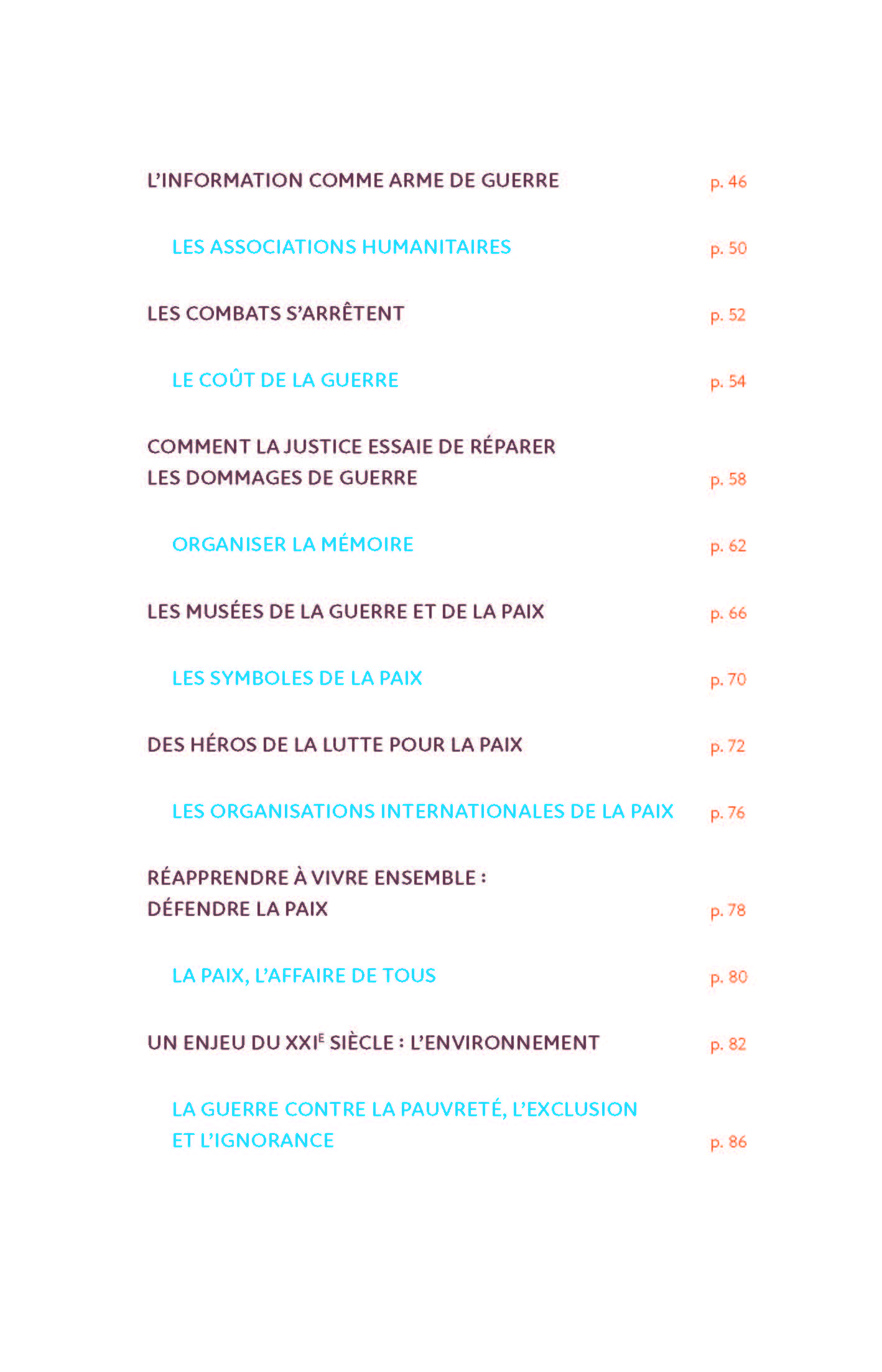 PLANETE EN GUERRE, PLANETE EN PAIX