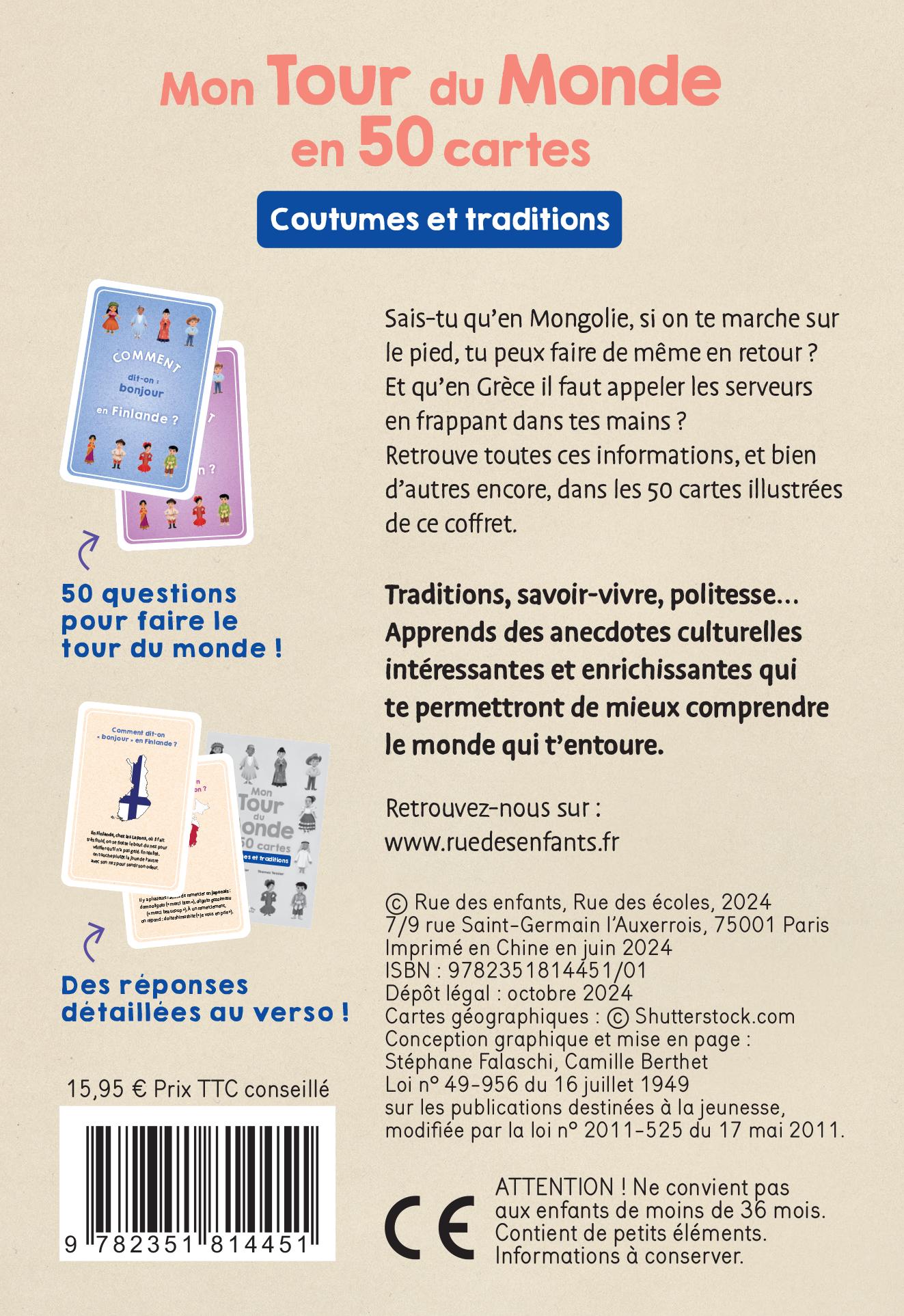 MON TOUR DU MONDE EN 50 CARTES - COUTUMES ET TRADITIONS