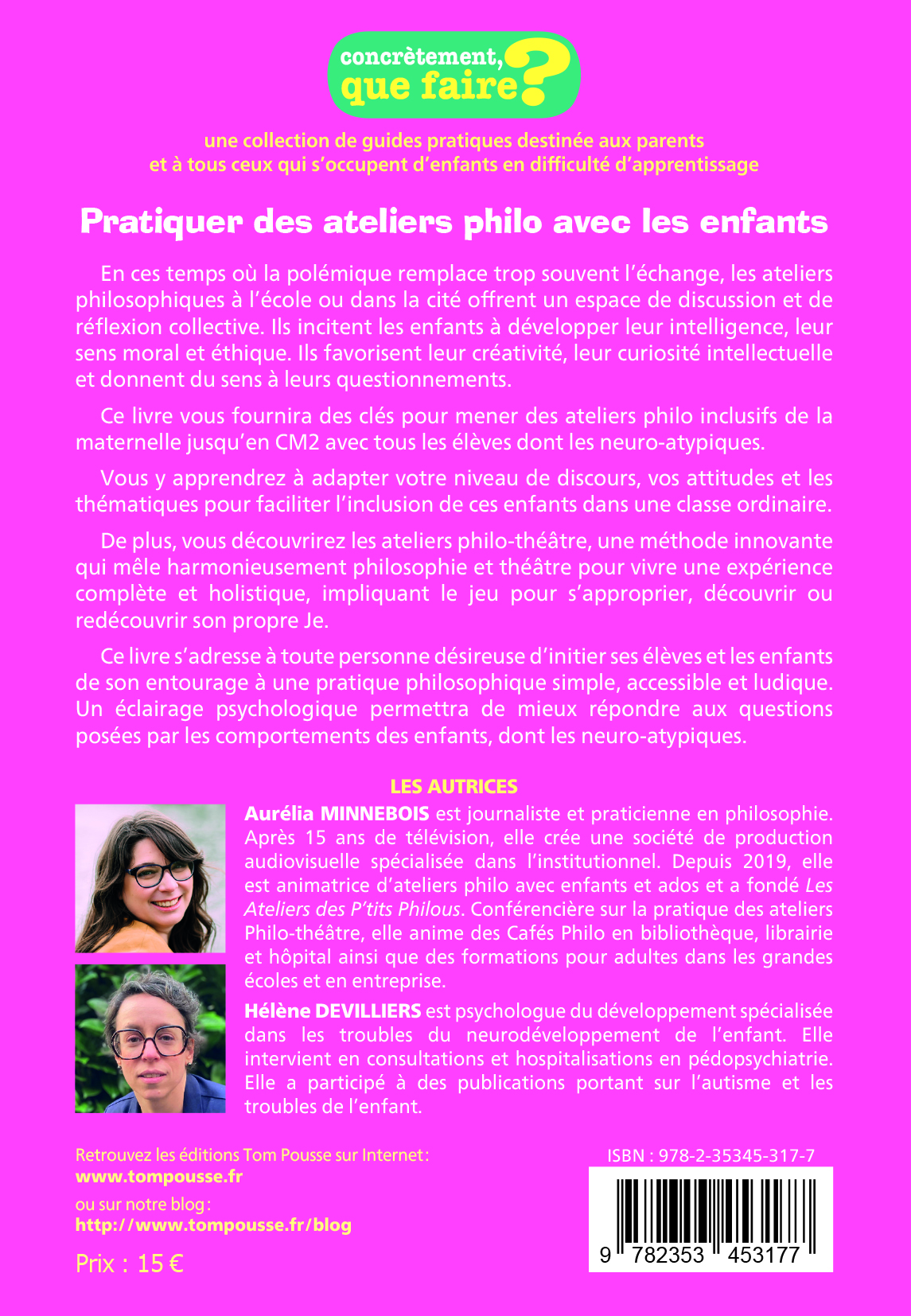 PRATIQUER DES ATELIERS PHILO AVEC LES ENFANTS