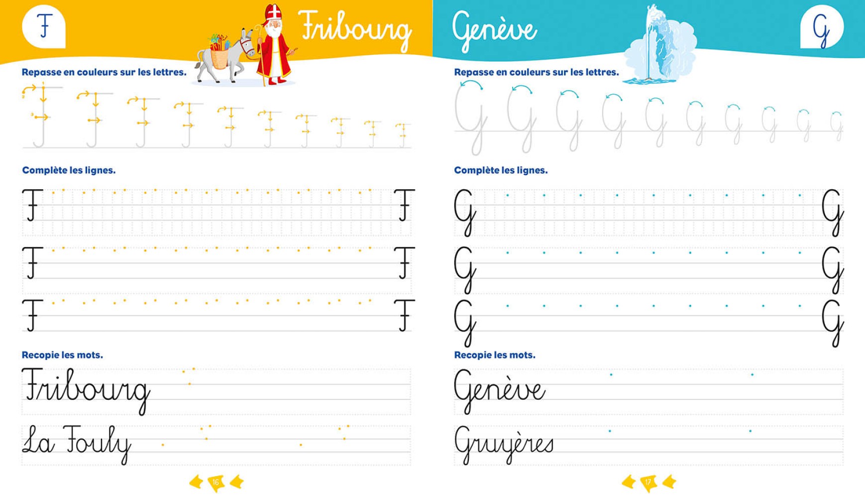 Kloro Cahier D'écriture 4E Lettres Majuscules - Lieux Et Monuments Suisses