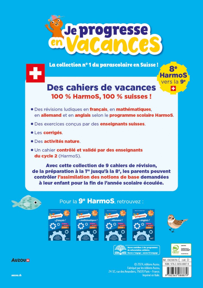 8E Harmos Vers La 9E : Français, Mathématiques, Allemand, Anglais