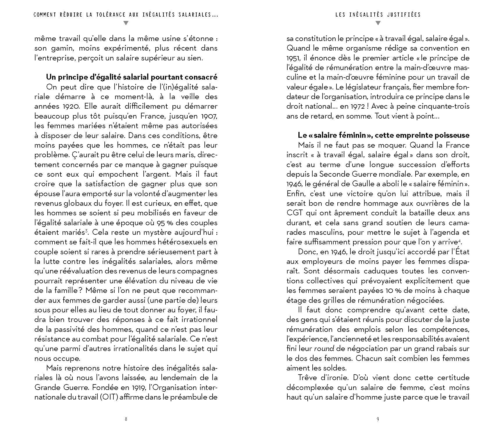 LES INEGALITES JUSTIFIEES - COMMENT MOINS PAYER LES FEMMES E