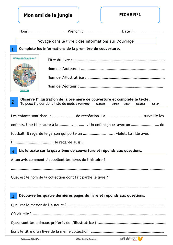 LECTURE SUIVIE - MON AMI DE LA JUNGLE (FICHIER SEUL)