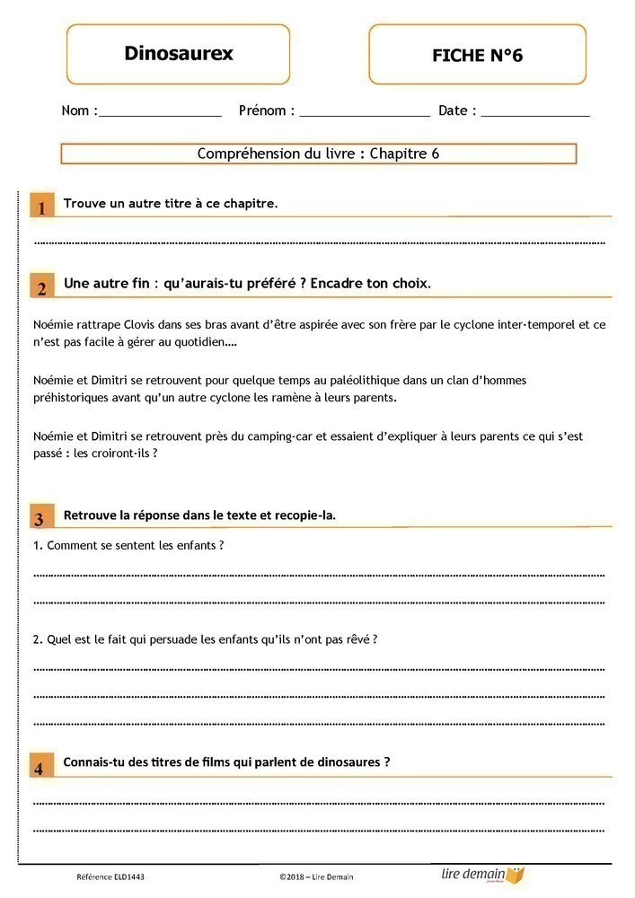 LECTURE SUIVIE - DINOSAUREX (FICHIER SEUL)