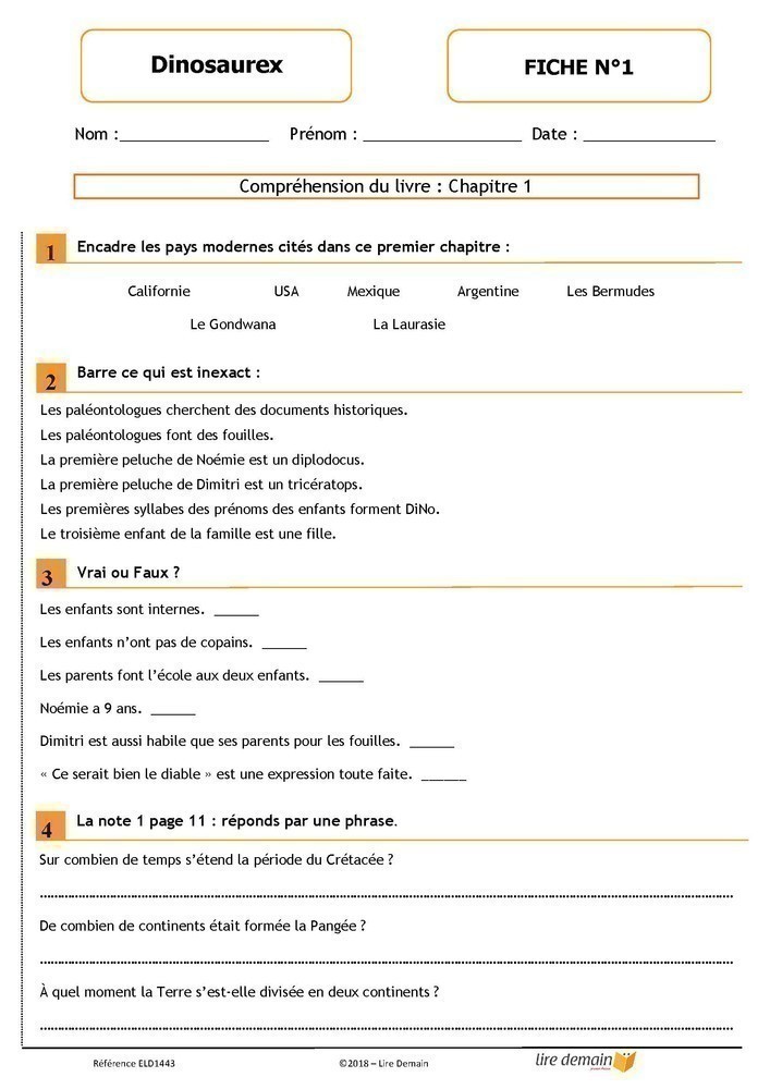 LECTURE SUIVIE - DINOSAUREX (FICHIER SEUL)