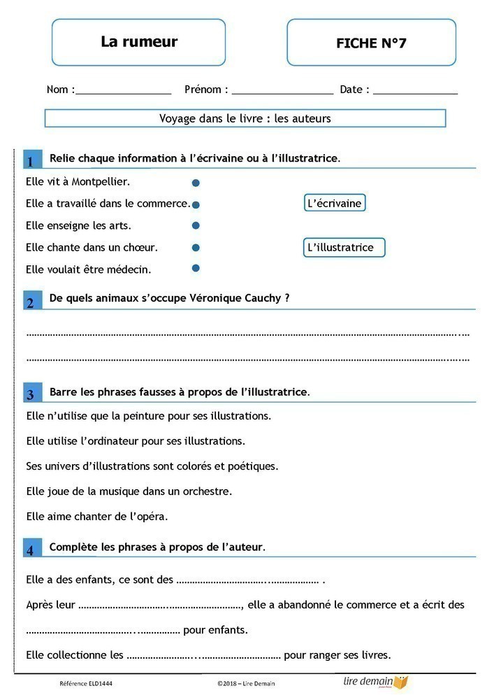 LECTURE SUIVIE - LA RUMEUR (FICHIER SEUL)