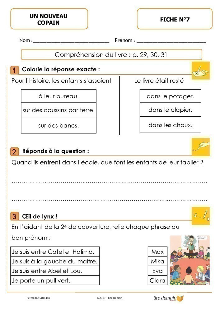 LECTURE SUIVIE - JE COMMENCE A LIRE EN BD : UN NOUVEAU COPAIN (FICHIER SEUL)