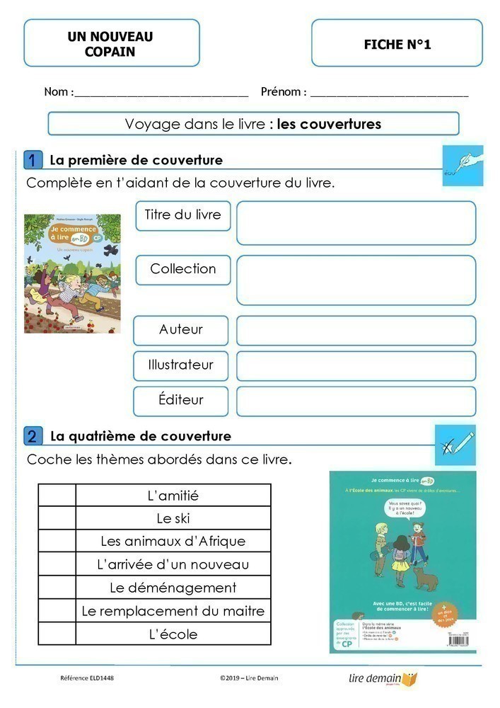 LECTURE SUIVIE - JE COMMENCE A LIRE EN BD : UN NOUVEAU COPAIN (FICHIER SEUL)