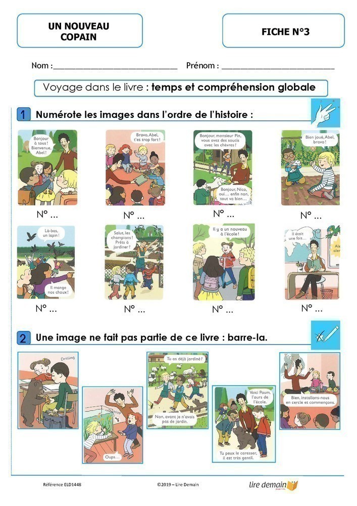 LECTURE SUIVIE - JE COMMENCE A LIRE EN BD : UN NOUVEAU COPAIN (FICHIER SEUL)