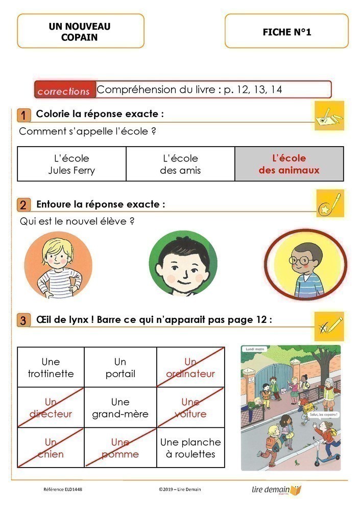 LECTURE SUIVIE - JE COMMENCE A LIRE EN BD : UN NOUVEAU COPAIN (FICHIER SEUL)