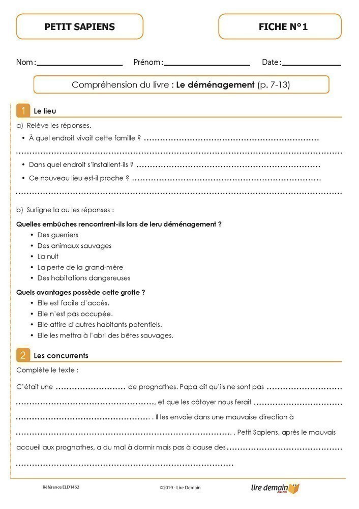 LECTURE SUIVIE - PETIT SAPIENS (25 EX)