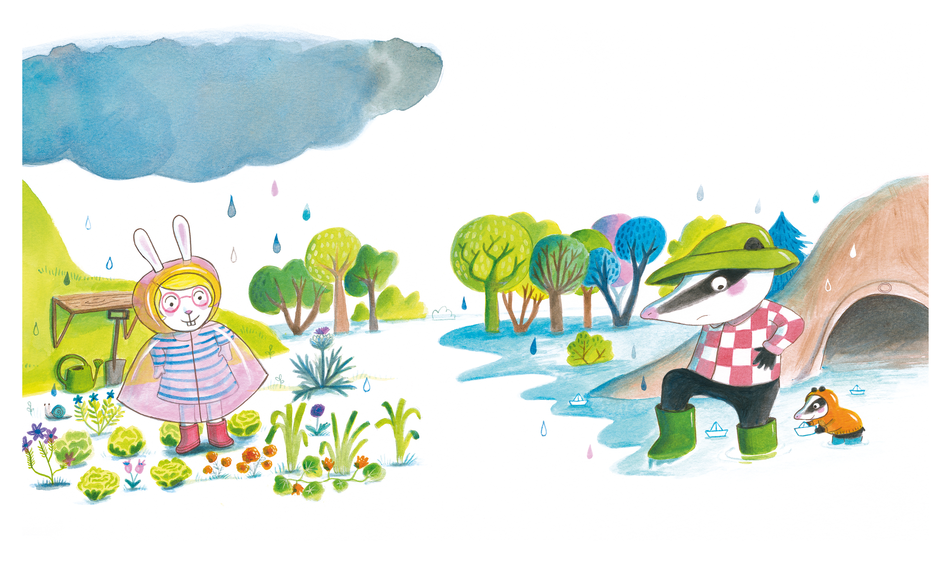 KAMISHIBAI PETITE TAUPE TOMBE LA PLUIE