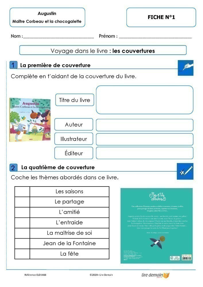 LECTURE SUIVIE - AUGUSTIN MAITRE CORBEAU ET LA CHOCOGALETTE (25 EX)