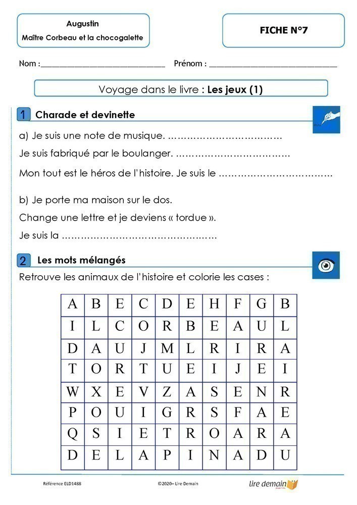 LECTURE SUIVIE - AUGUSTIN MAITRE CORBEAU ET LA CHOCOGALETTE (25 EX)