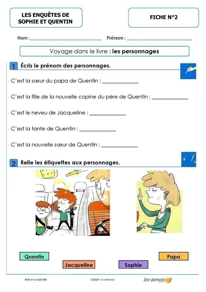 LECTURE SUIVIE - LES ENQUETES DE QUENTIN ET SOPHIE (25 EX)