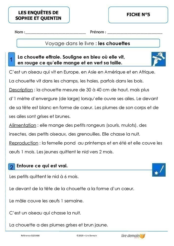 LECTURE SUIVIE - LES ENQUETES DE QUENTIN ET SOPHIE (25 EX)