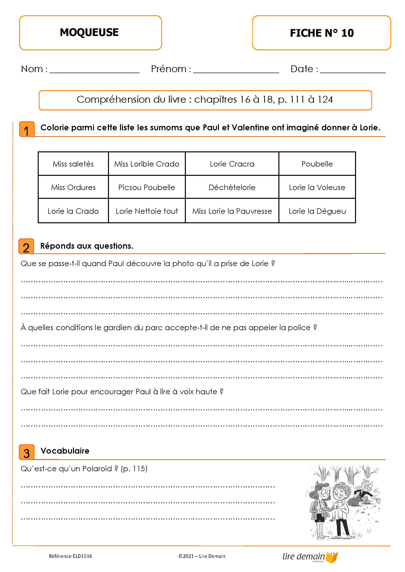 LECTURE SUIVIE - MOQUEUSE (25 EX)