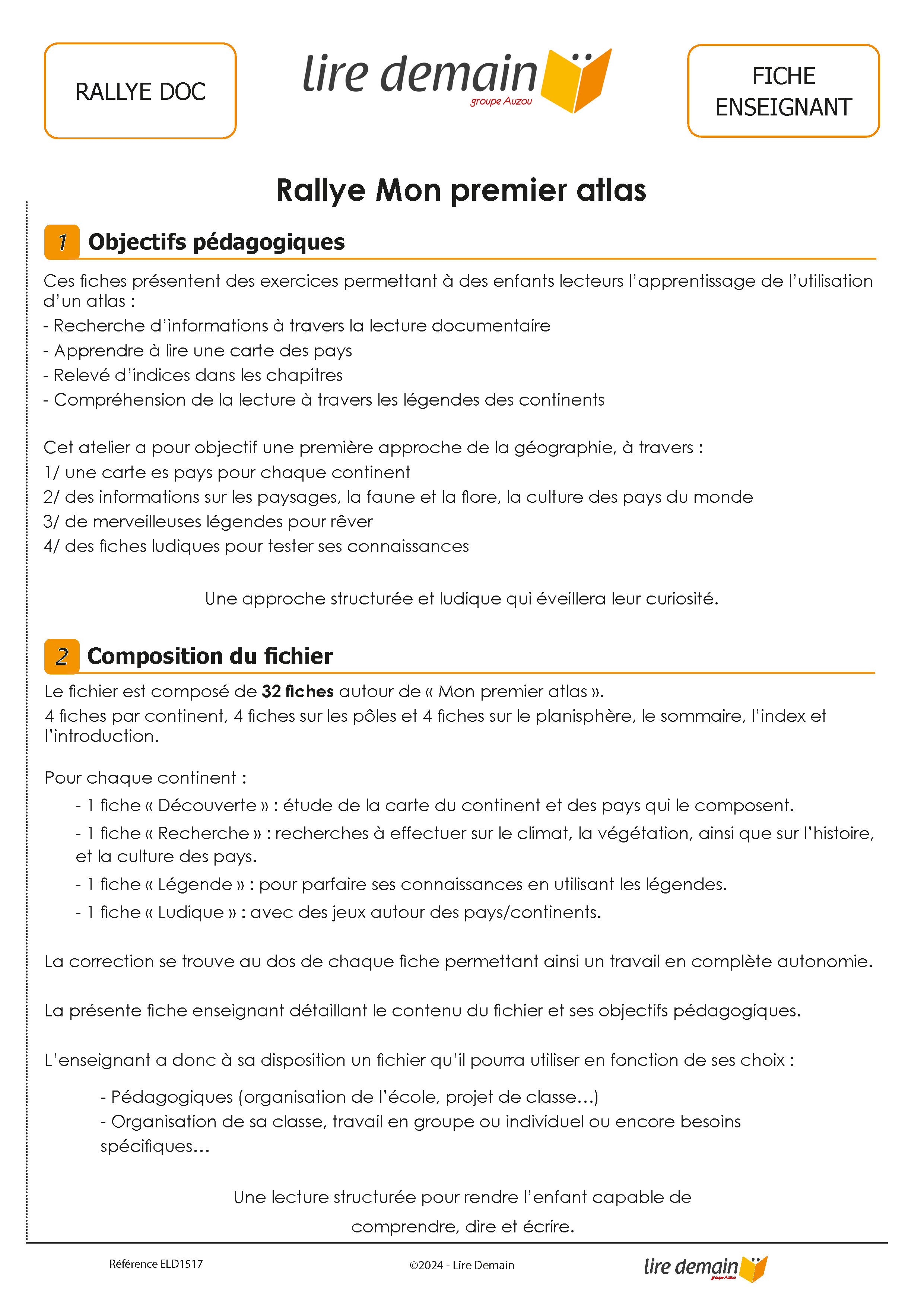 RALLYE DOC - MON PREMIER ATLAS