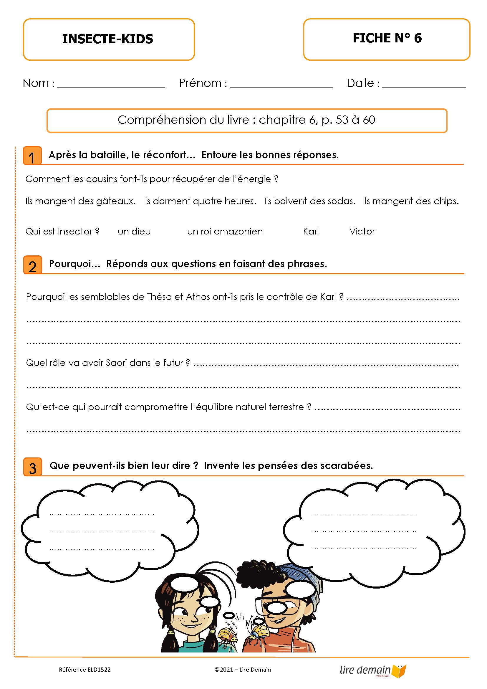 LECTURE SUIVIE - INSECTE-KIDS (25 EX)