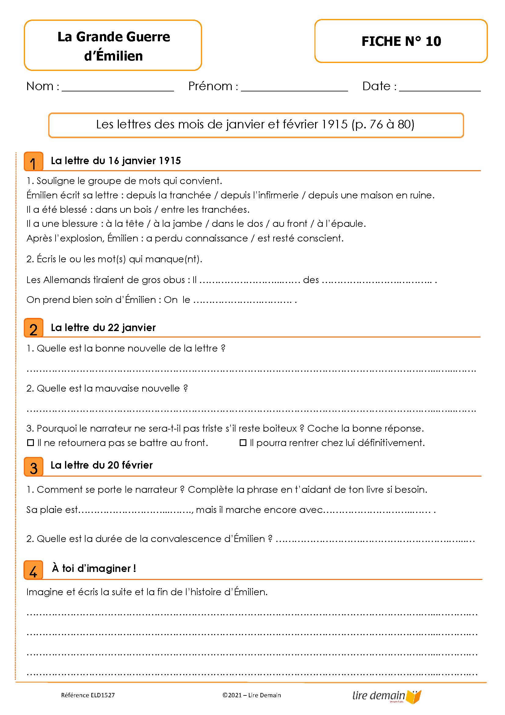 LECTURE SUIVIE - LA GRANDE GUERRE D