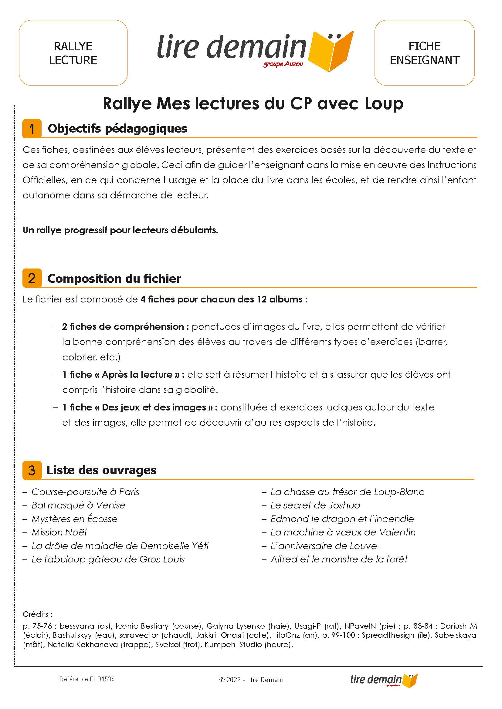 RALLYE LECTURE - MES LECTURES DU CP AVEC LOUP (FICHIER SEUL)