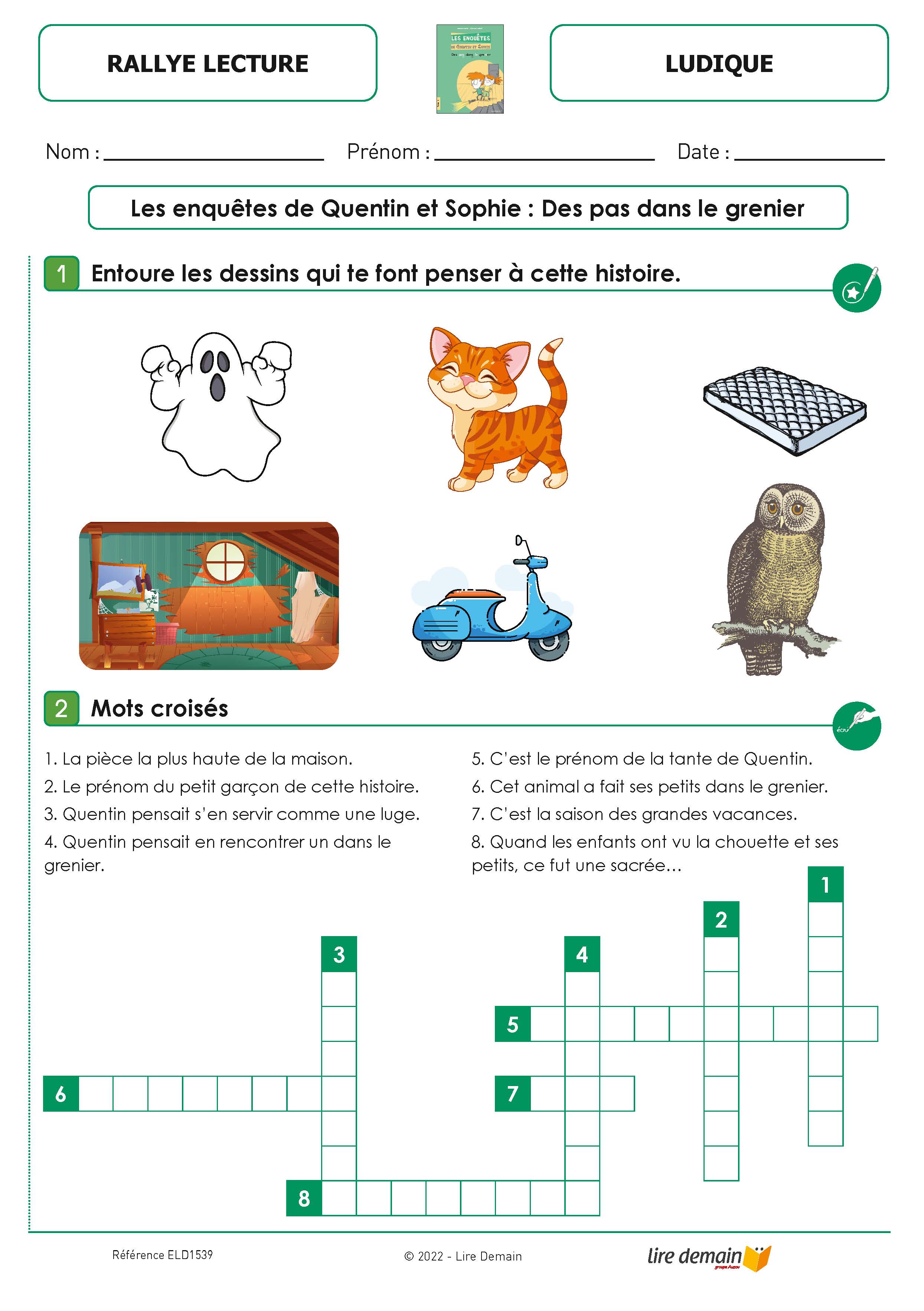 RALLYE LECTURE - LES ENQUETES DE QUENTIN ET SOPHIE