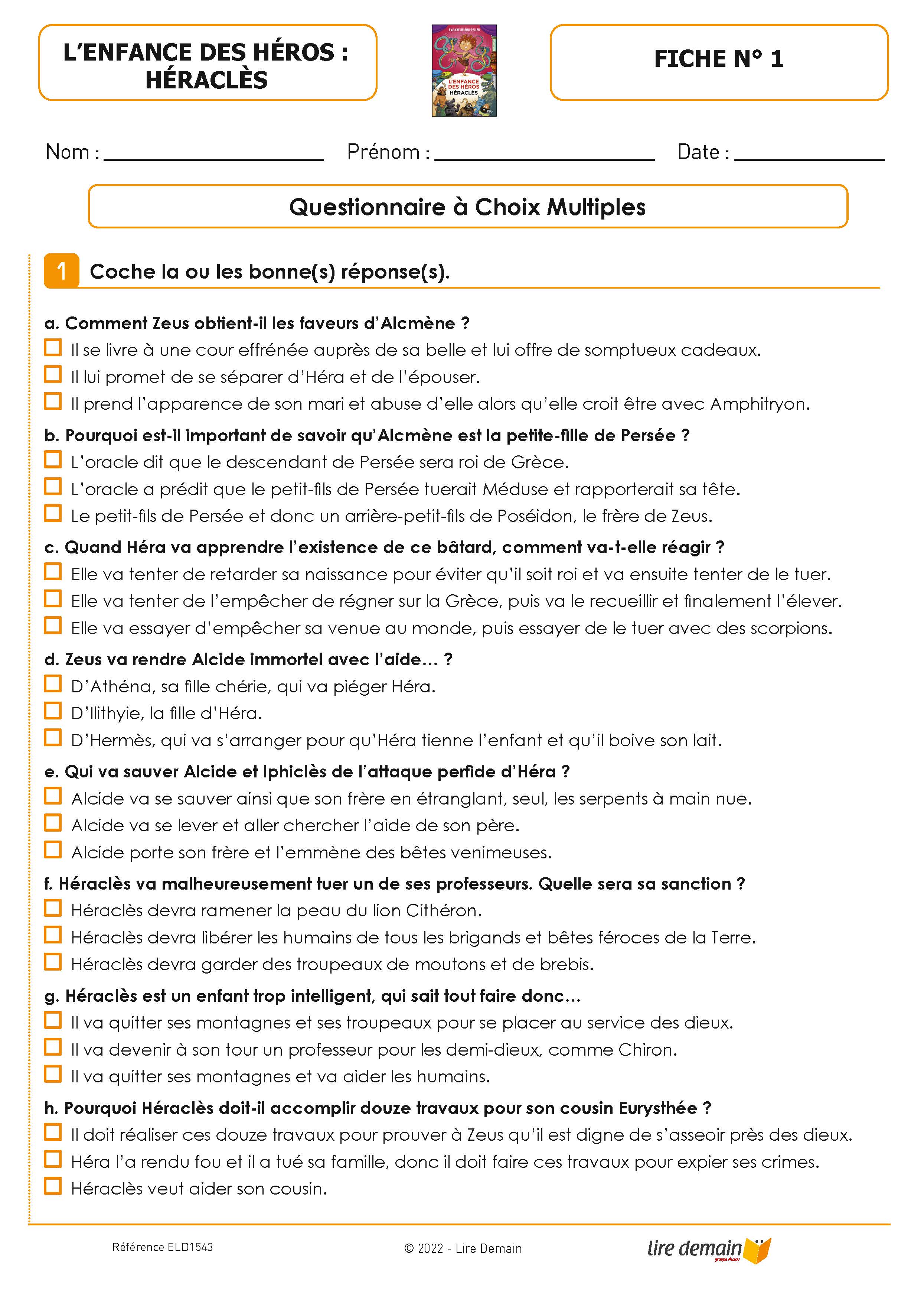 RALLYE LECTURE -  100% MYTHOLOGIE (FICHIER SEUL)