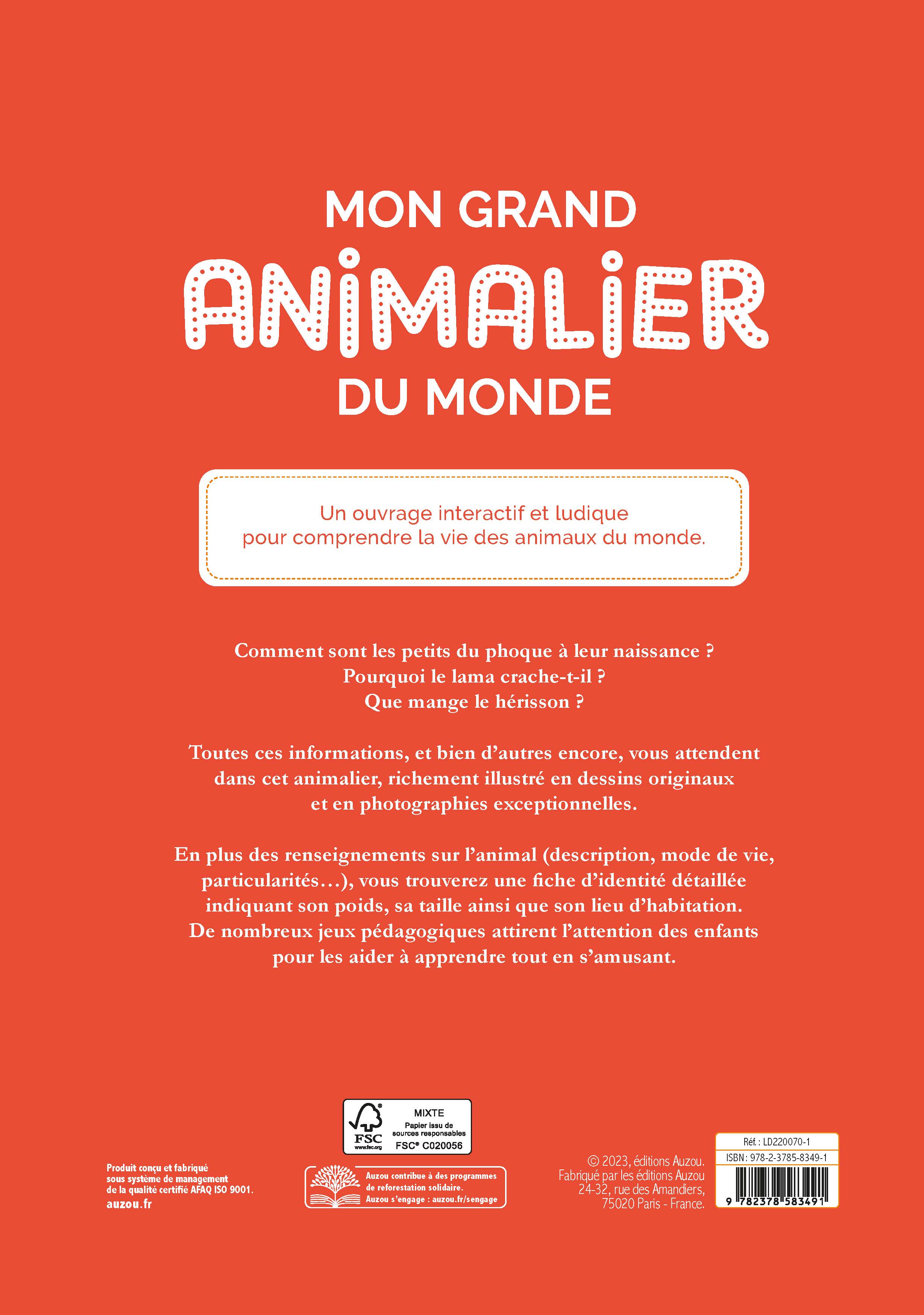 MON GRAND ANIMALIER DU MONDE