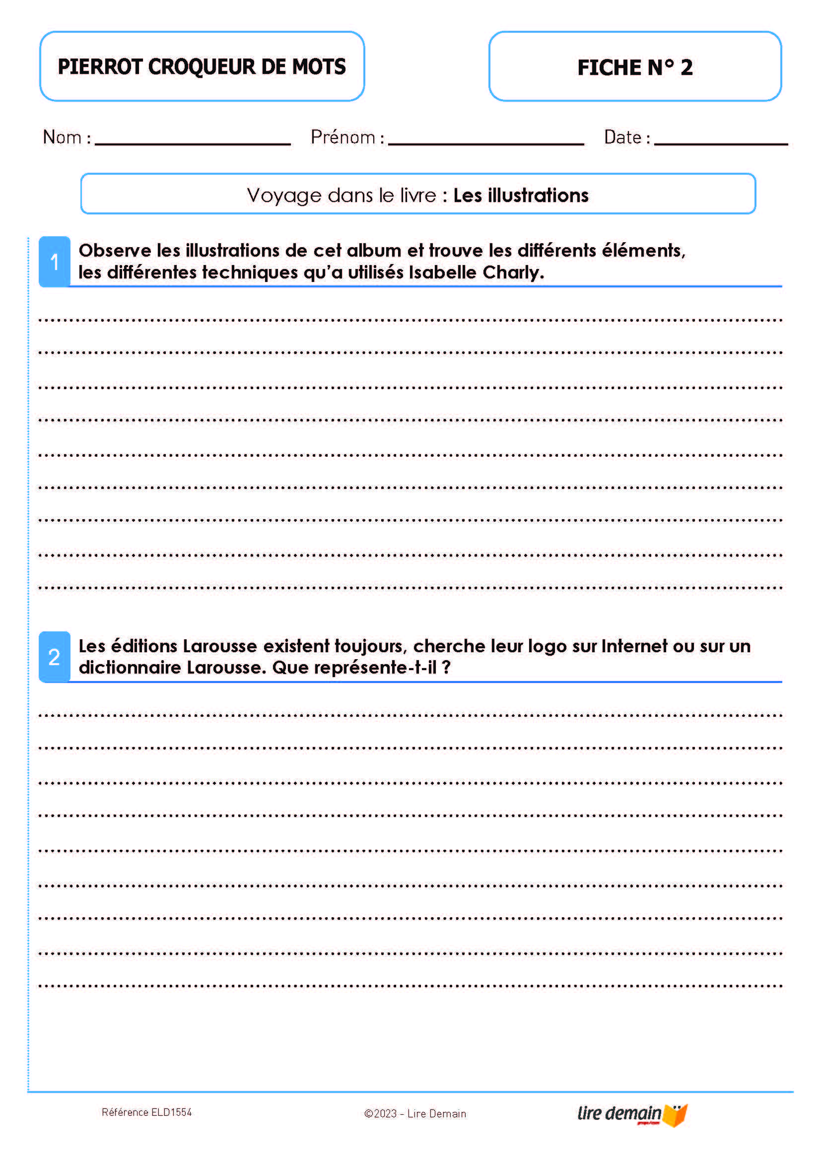 LECTURE SUIVIE - PIERROT CROQUEUR DE MOTS