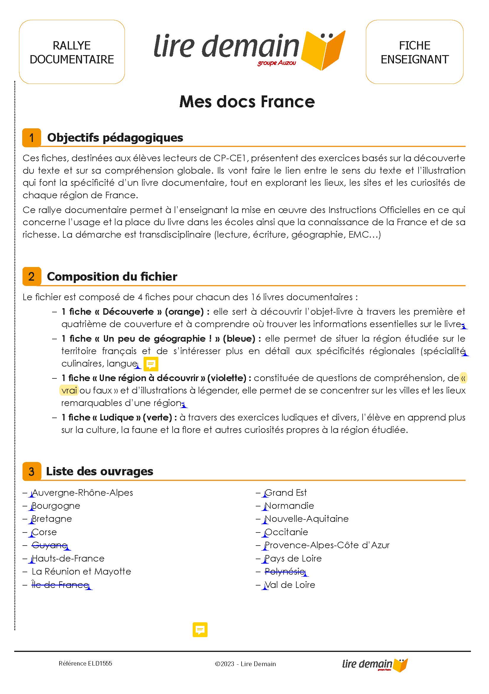 RALLYE DOC - MES DOCS FRANCE