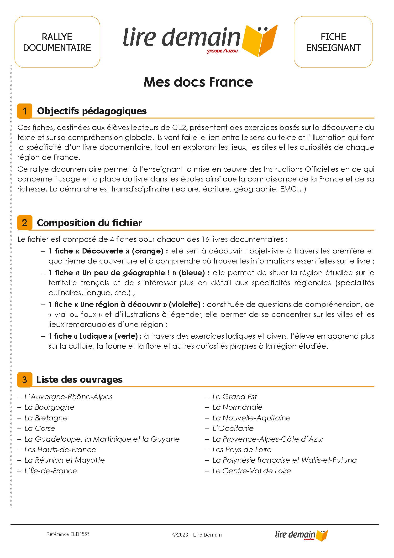 RALLYE DOC - MES DOCS FRANCE