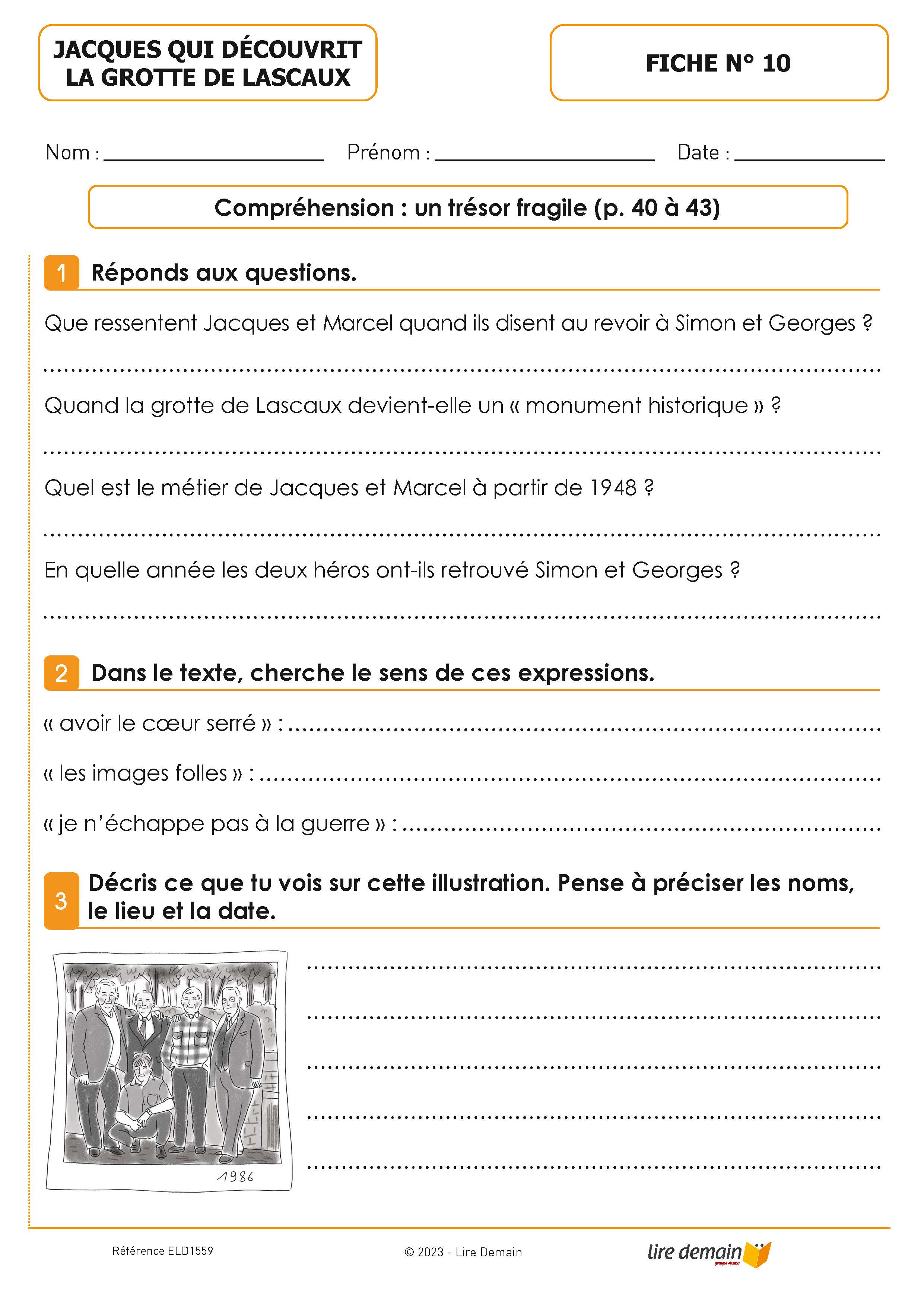 LECTURE SUIVIE - JACQUES QUI DECOUVRIT LA GROTTE DE LASCAUX (25 EX)