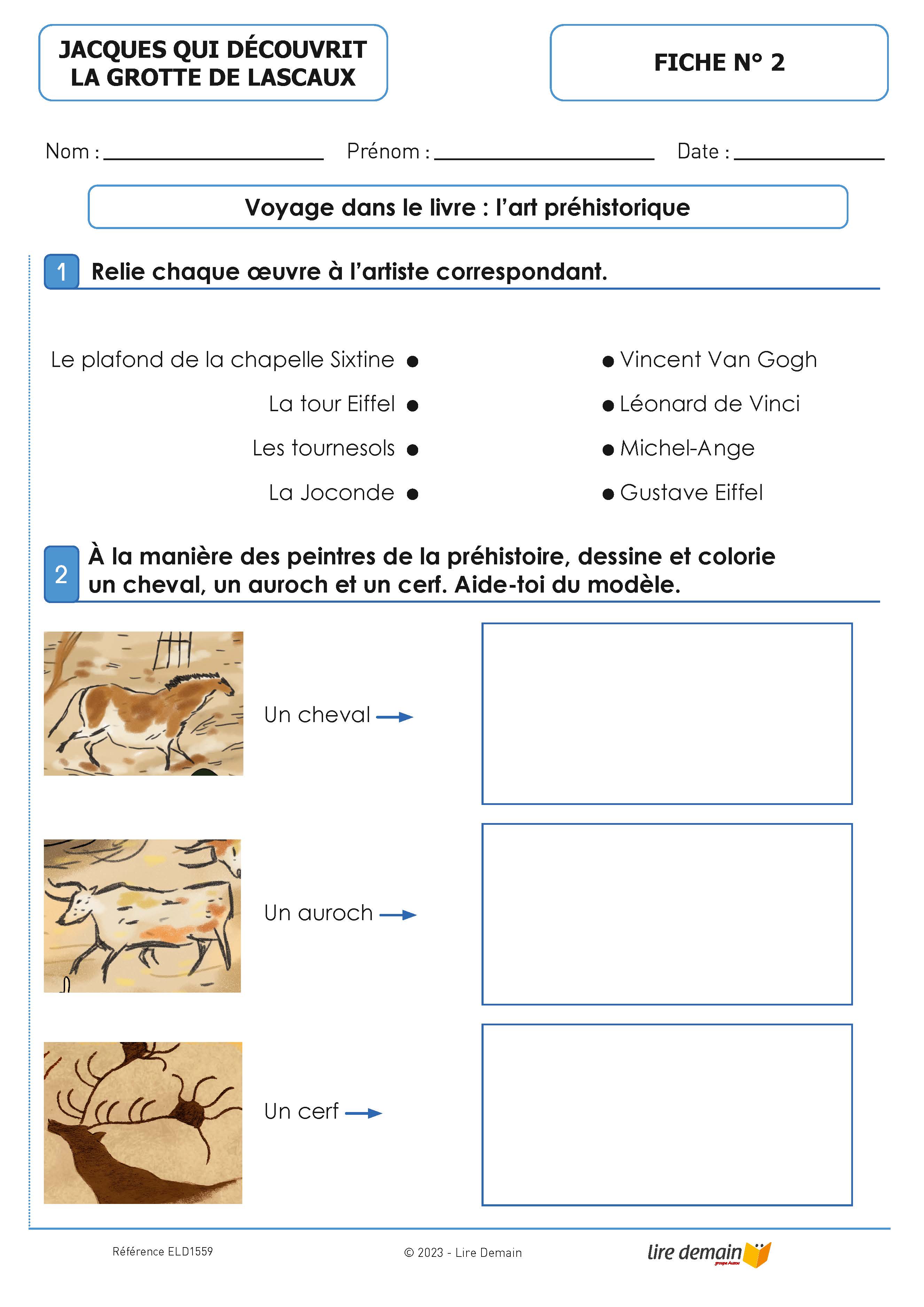 LECTURE SUIVIE - JACQUES QUI DECOUVRIT LA GROTTE DE LASCAUX (25 EX)