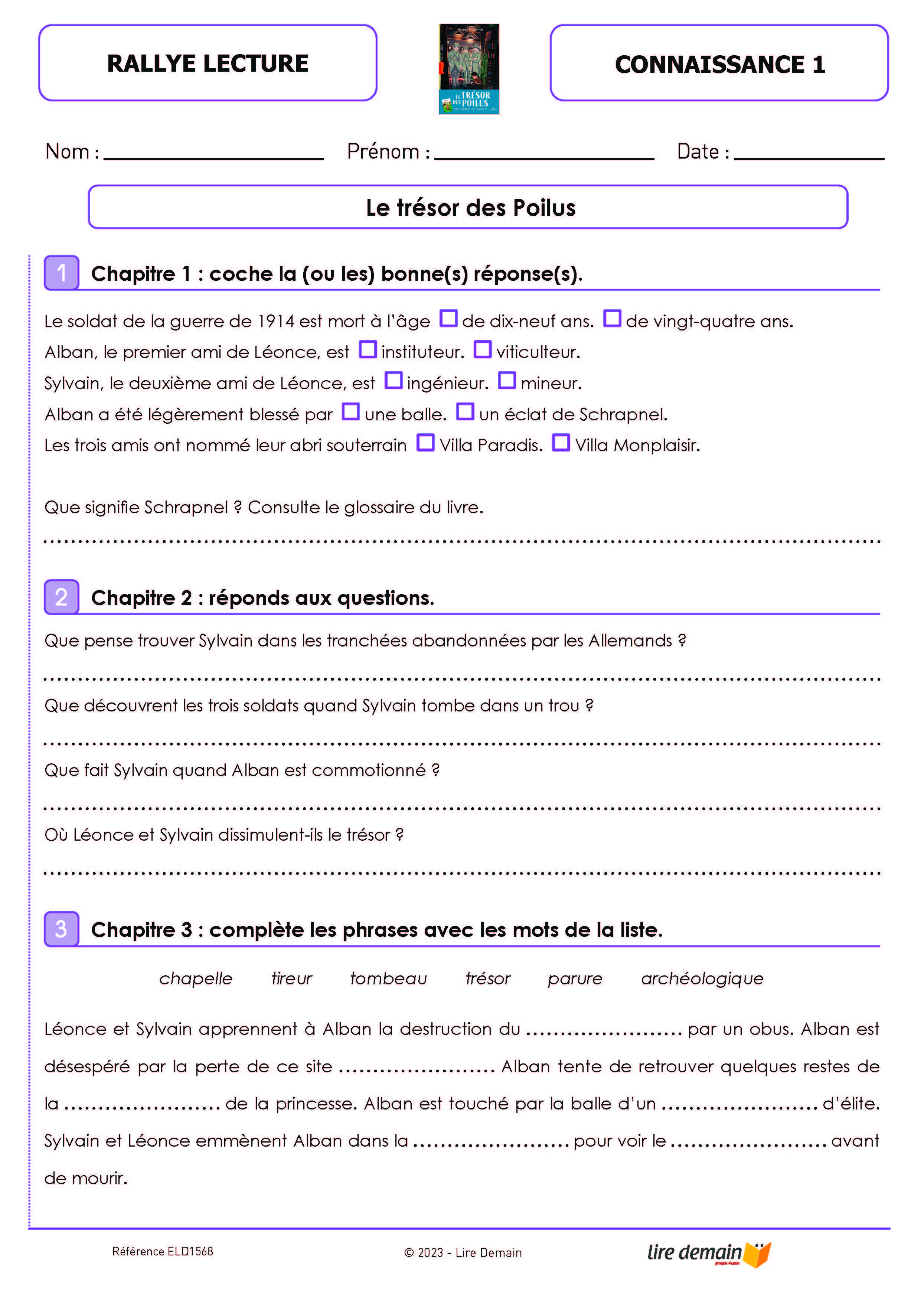 RALLYE LECTURE - HISTOIRE DU 20E SIECLE