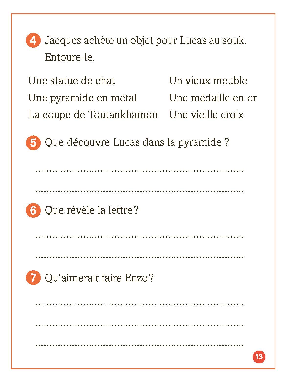 LOT MYSTERES EN EGYPTE 25 EX - JE LIS, JE COMPRENDS