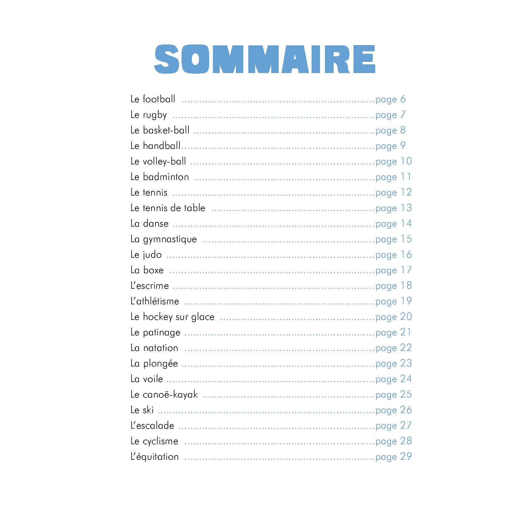 LES SPORTS - MON PREMIER DOC