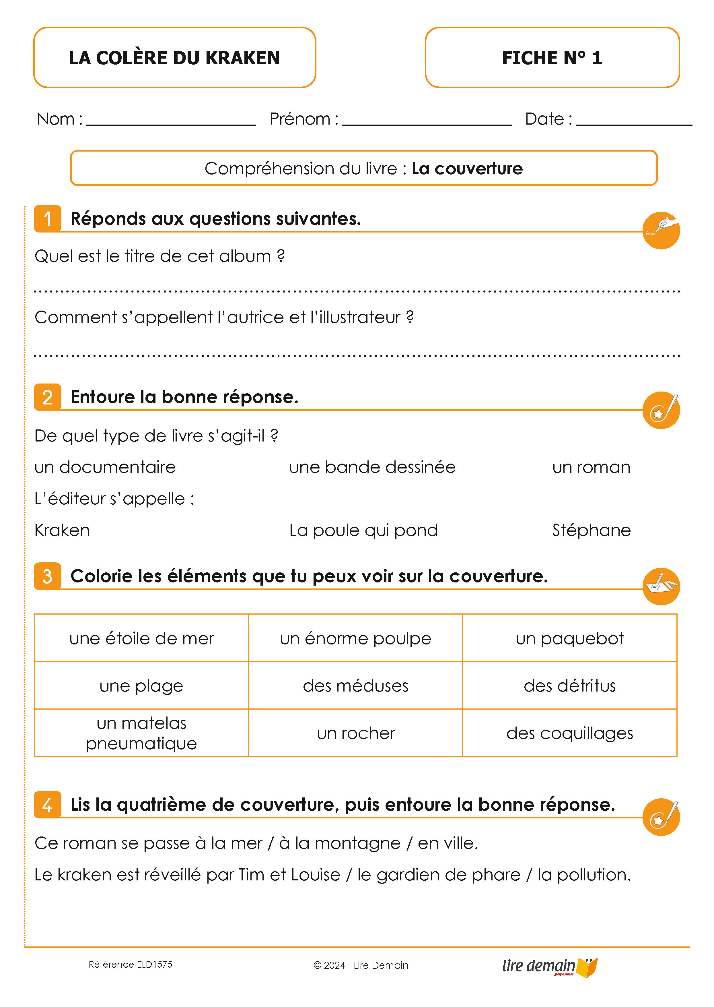 LECTURE SUIVIE LA COLERE DU KRAKEN (FICHIER SEUL)