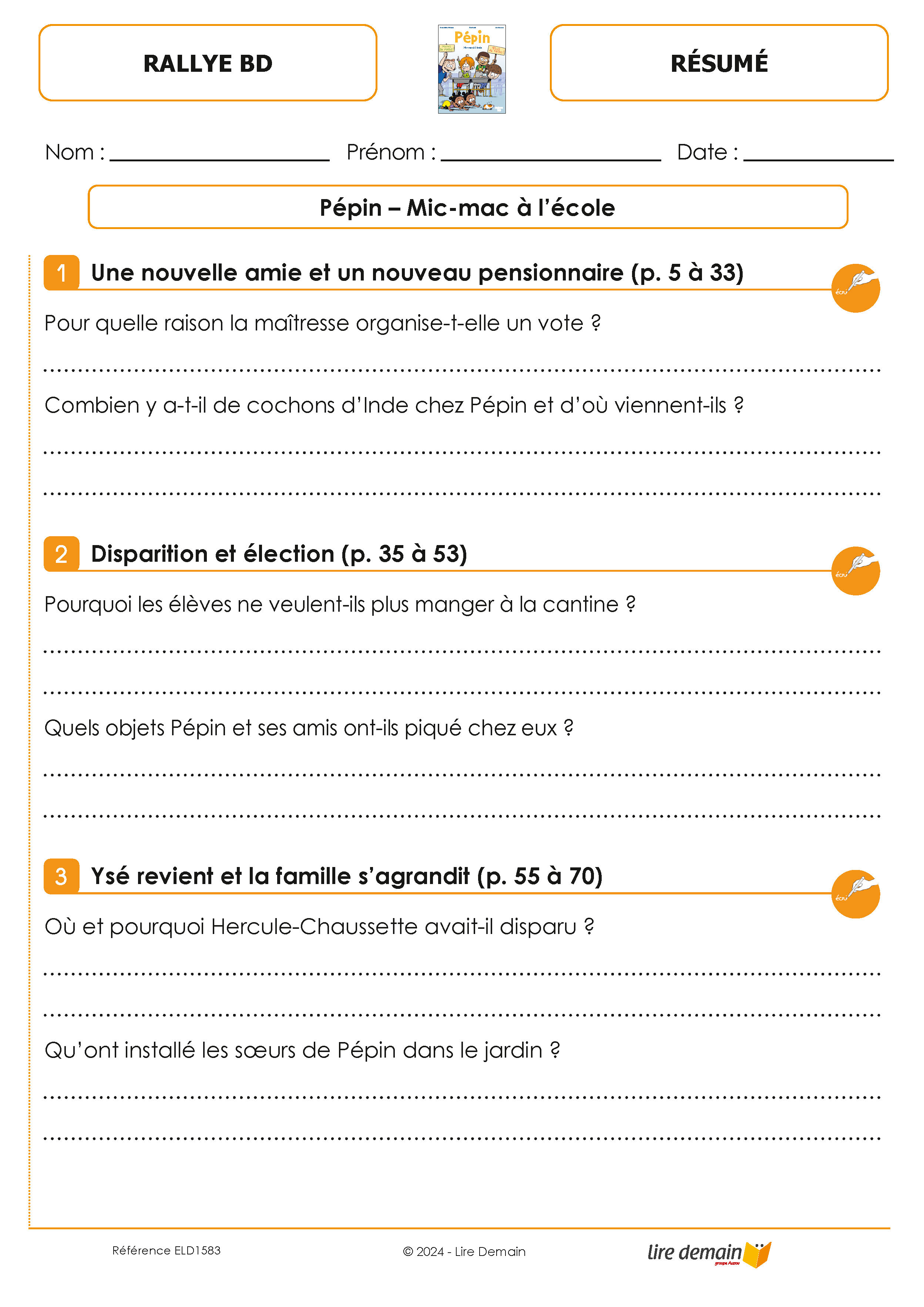 RALLYE LECTURE - JE DECOUVRE LA BD 2024 (FICHIER SEUL)