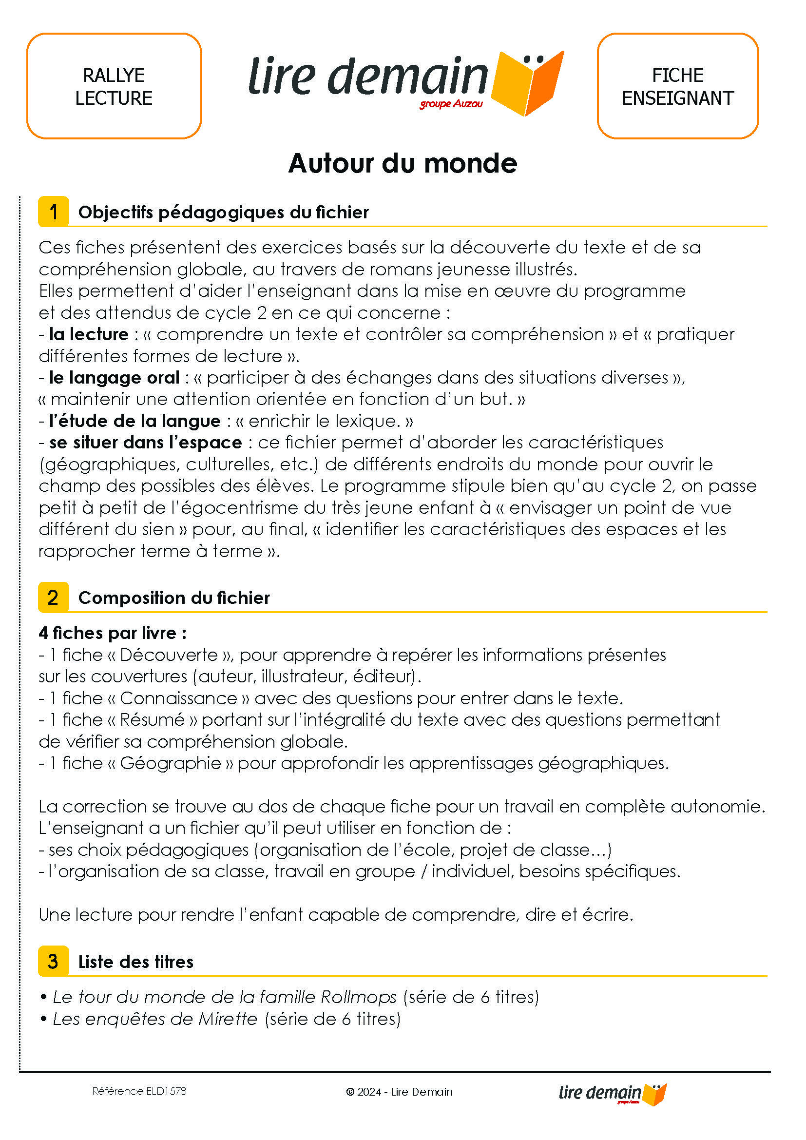 RALLYE LECTURE - AUTOUR DU MONDE