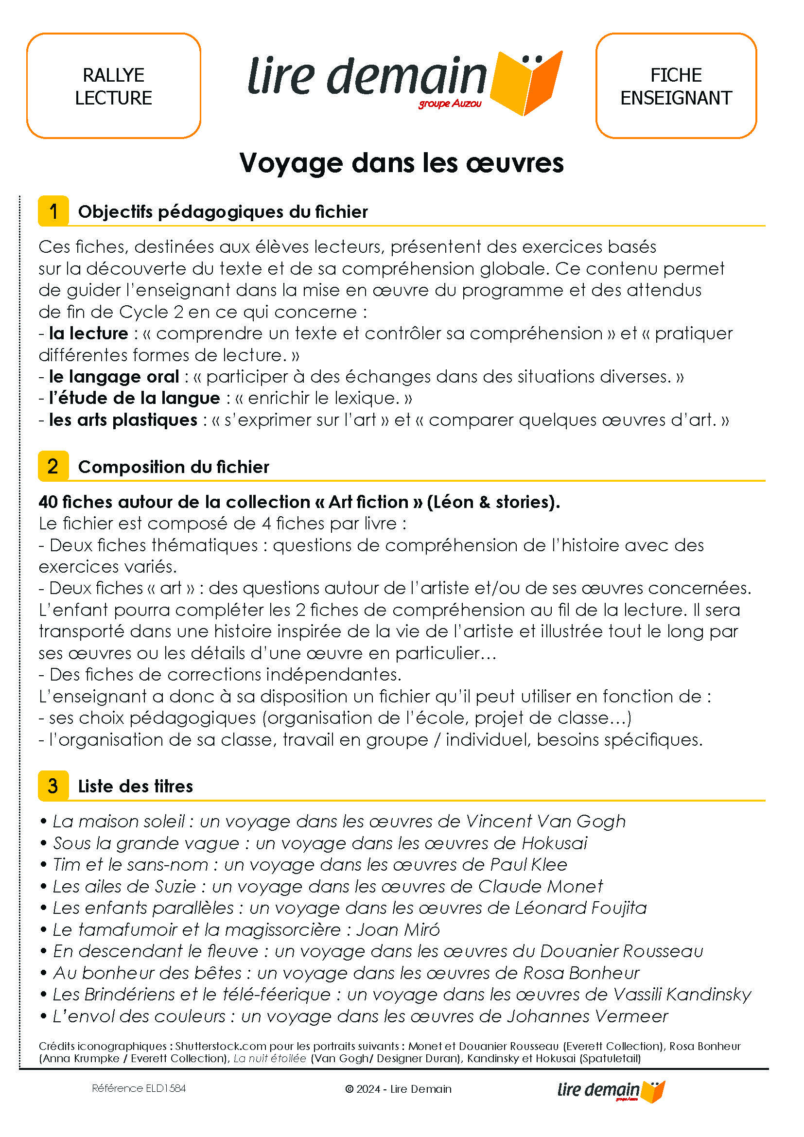 RALLYE LECTURE VOYAGE DANS LES OEUVRES