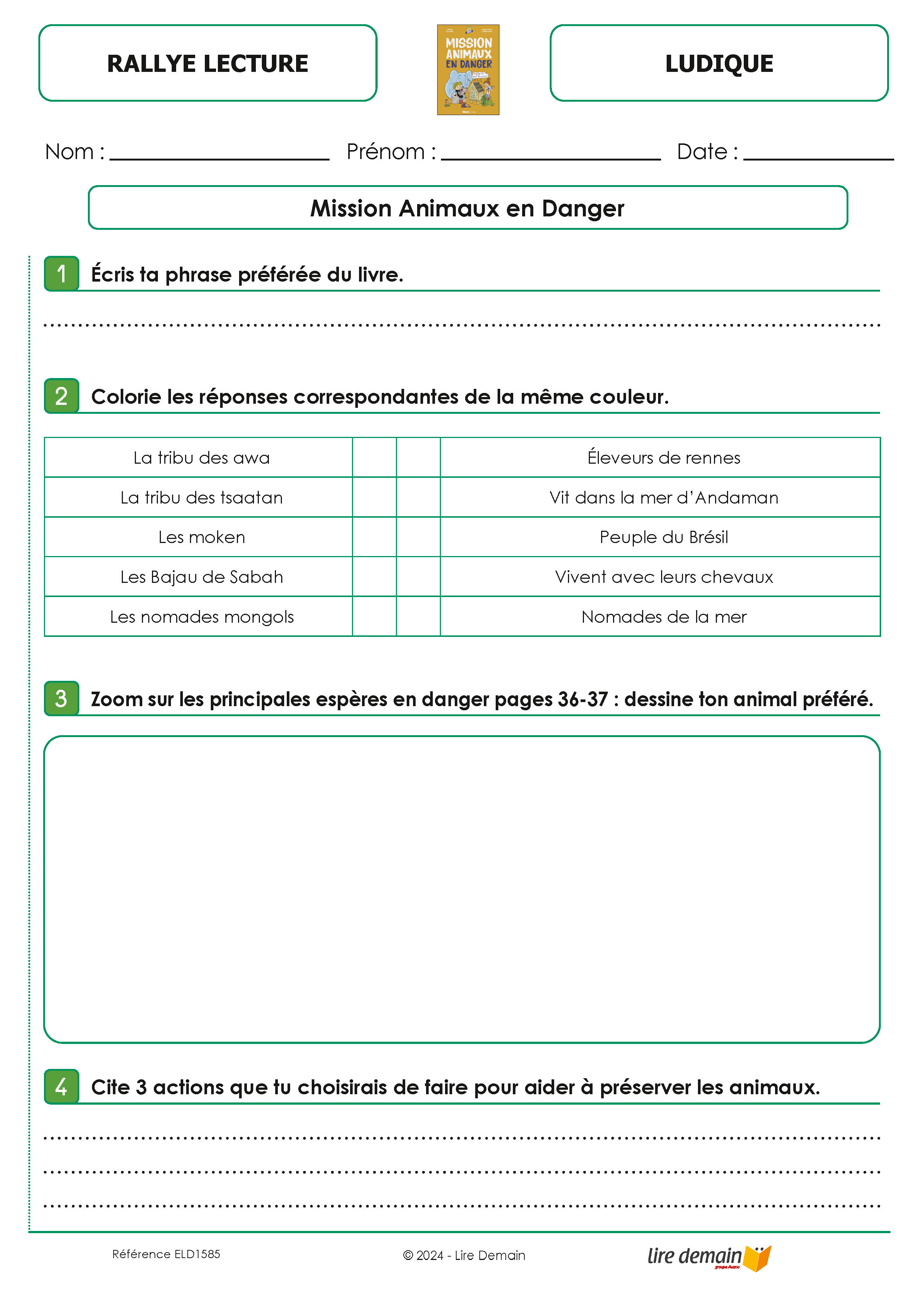 RALLYE LECTURE - MISSION ECOLOGIE