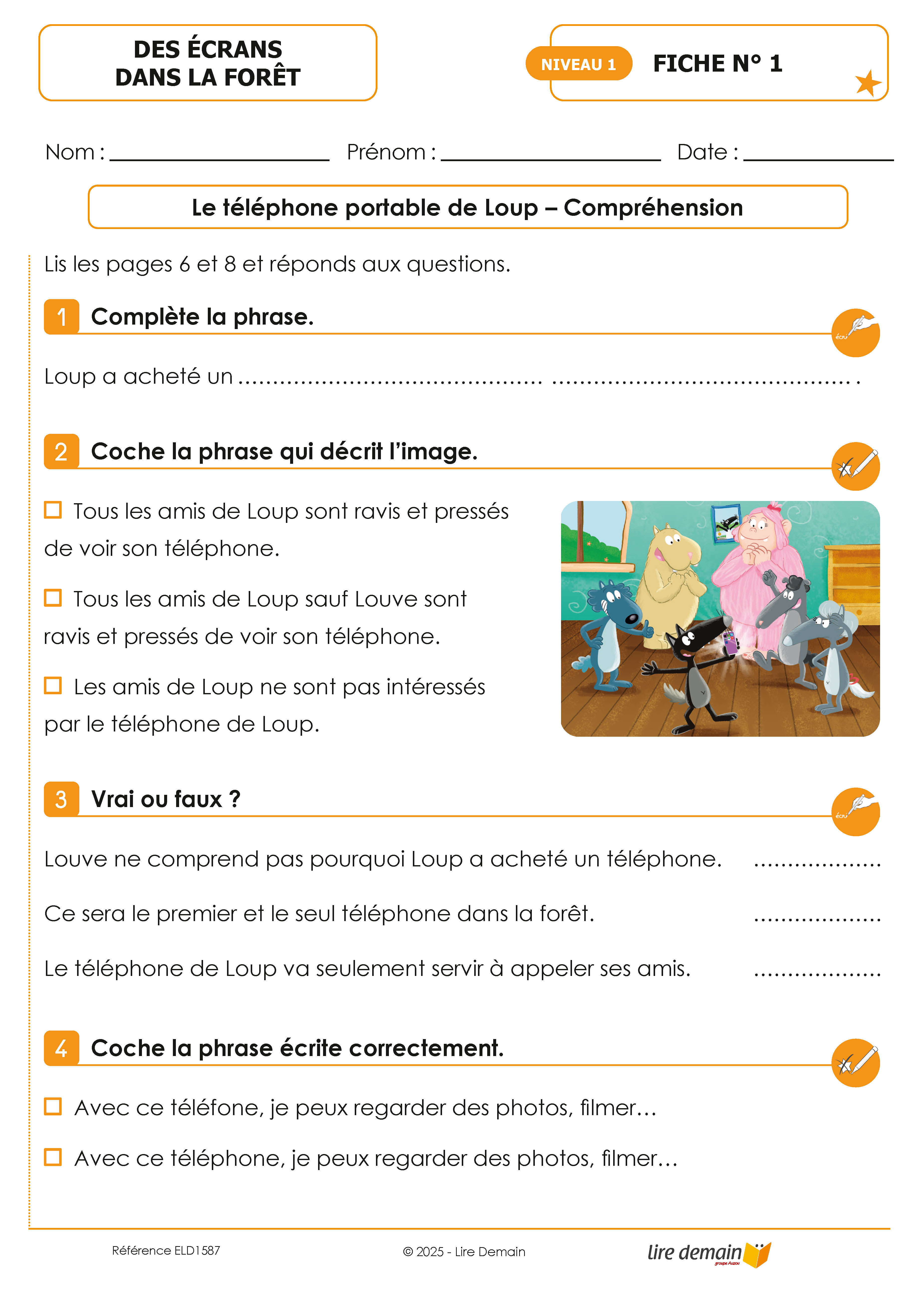 LECTURE SUIVIE DES ECRANS DANS LA FORET (FICHIER SEUL)