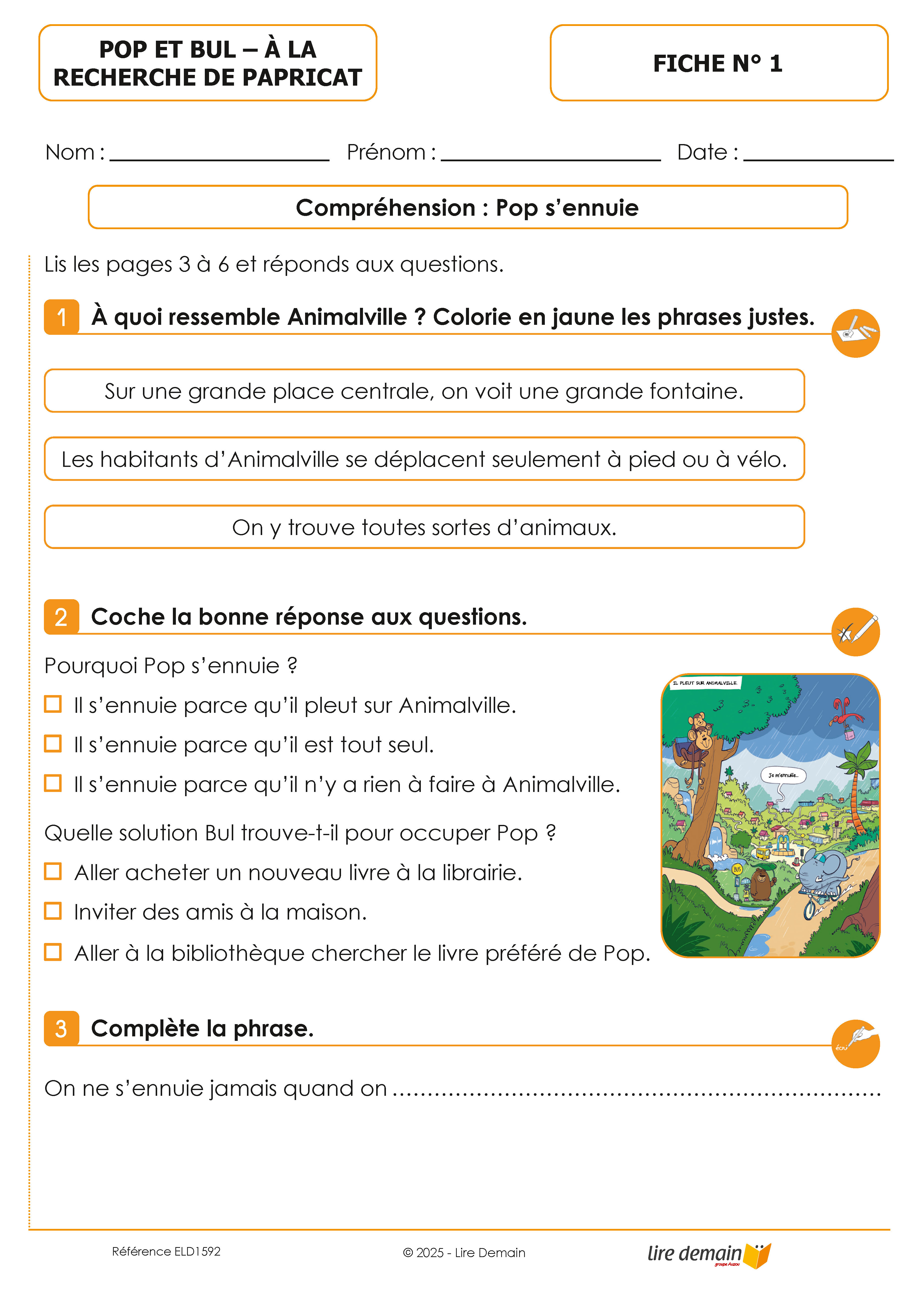 LECTURE SUIVIE - POP ET BUL (25 EX)