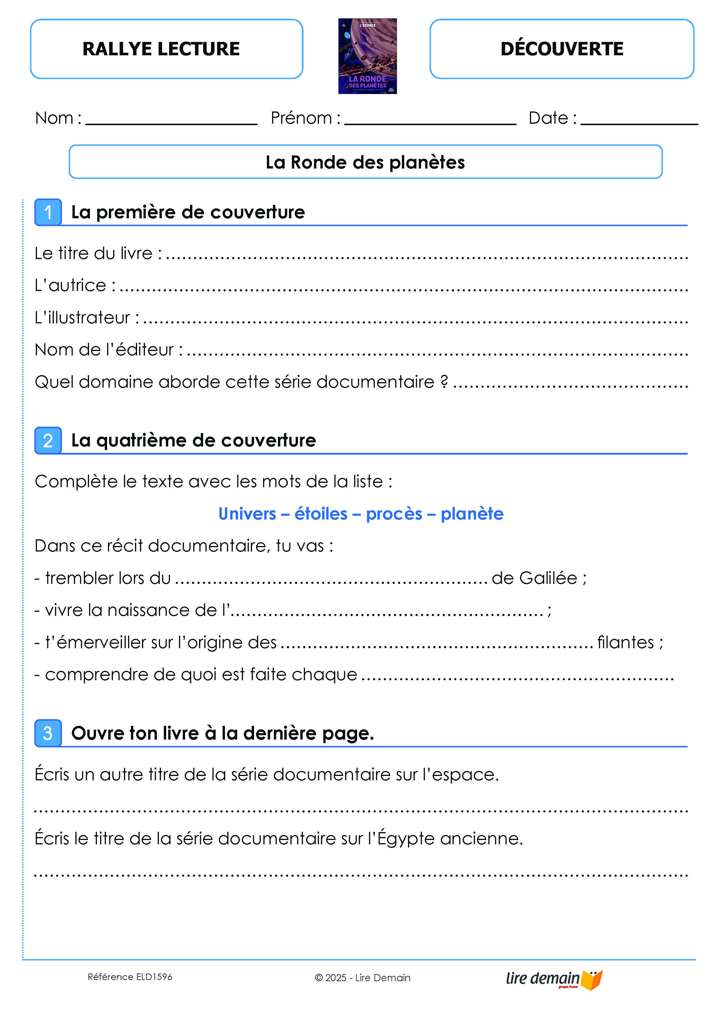 RALLYE DOCUMENTAIRE - MA PREMIERE SERIE DOCUMENTAIRE