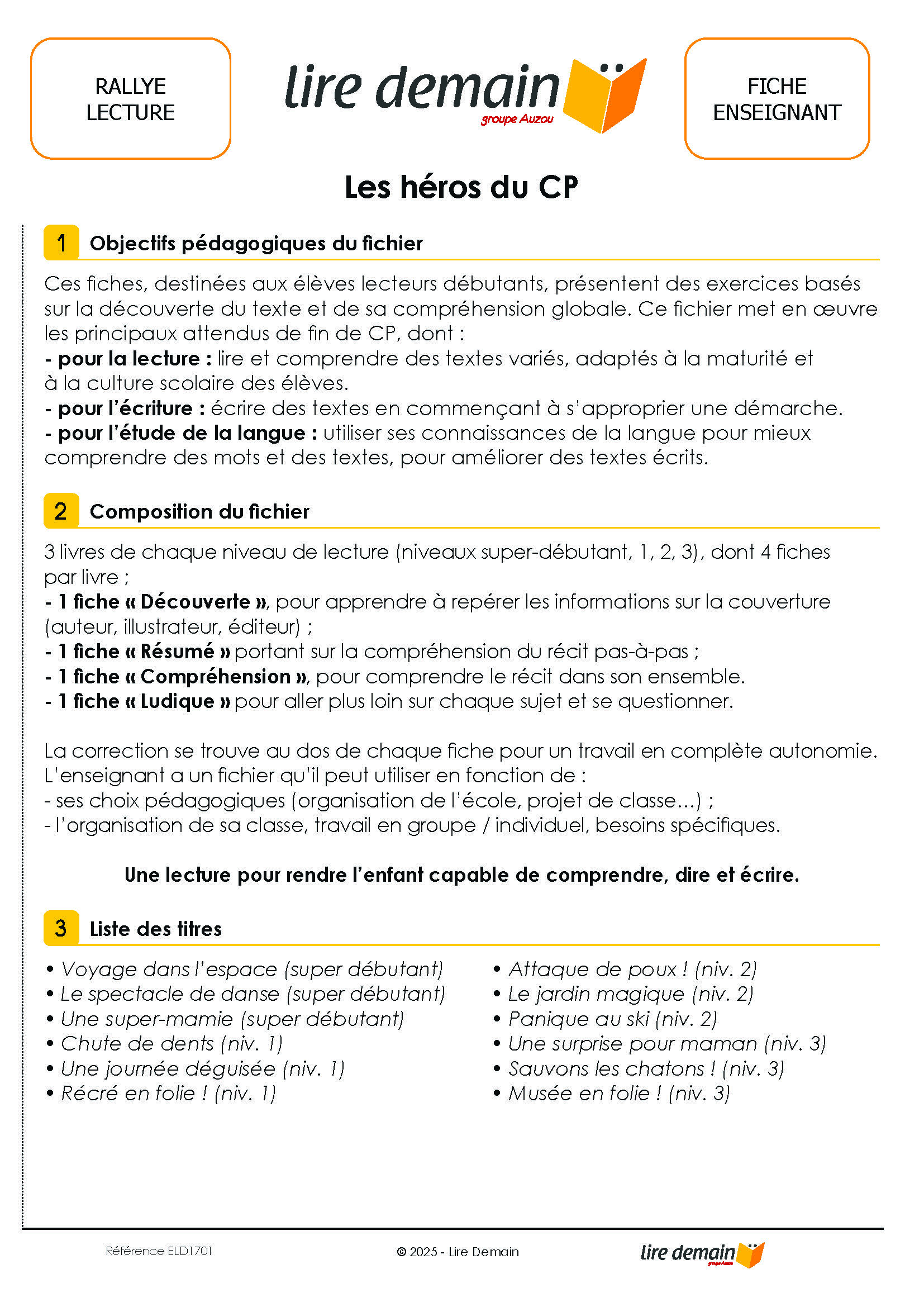 RALLYE LECTURE - LES HEROS DU CP 